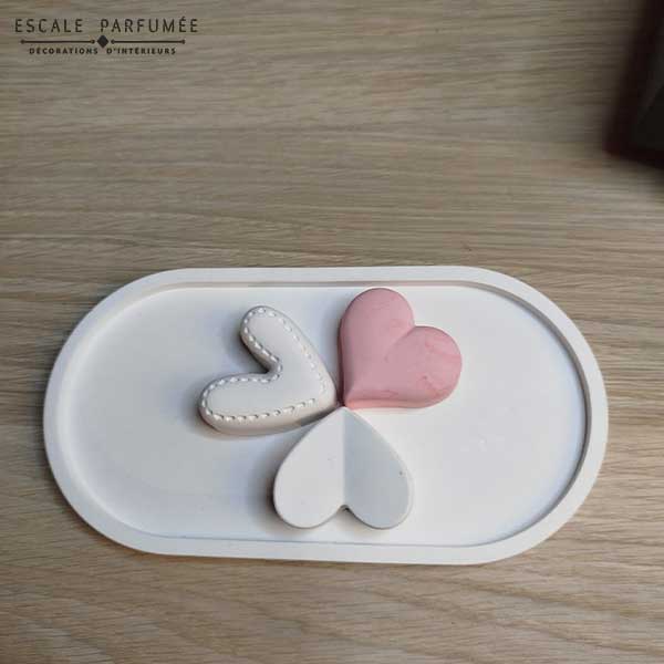 Plateau Ovalis en gypse par Escale Parfumée