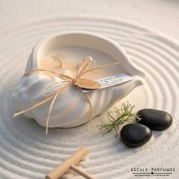 Bougie Rive Sauvage, senteur Relaxation de Tahiti, par Escale Parfumée
