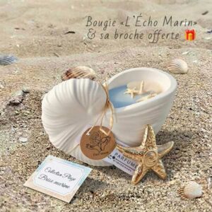 Bougie L'Echo Marin, senteur Brise Marine par Escale Parfumée