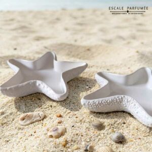 "La Nature Marine" en gypse blanc par Escale Parfumée